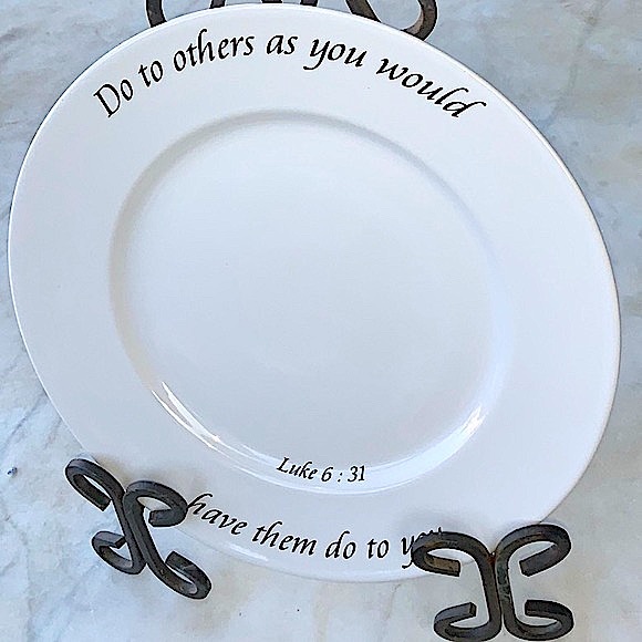 COVENTRY DAILY BLESSINGS DINNER PLATE ROUND 10 3/4TH LUKE 6:31 - Picture 4 of 7